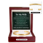 Cuff Bracelet Engraved - To My Wife "Never Forget How Much I Love You"