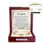 Cuff Bracelet Engraved - To My Daughter "You Bring Sunshine Into My World"