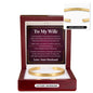 Cuff Bracelet Engraved - To My Wife "I Can't Imagine My Life Without You"