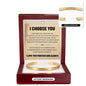 Cuff Bracelet Engraved - "I Choose You"