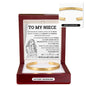 Cuff Bracelet Engraved - To My Niece "Hold This Bracelet Close, And Let It Feel Like I'm Hugging You"