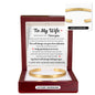 To My Wife "My Heart Will Always Belong to You" Engraved Cuff Bracelet