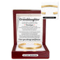 Engraved Cuff Bracelet - To My Granddaughter "I Loved You, As If Tomorrow Would Never Come"