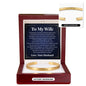Cuff Bracelet Engraved - To My Wife "I Love You To The Moon and Back"