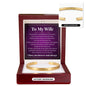 Cuff Bracelet Engraved - To My Wife "I Love You Forever and Always"