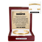 Cuff Bracelet Engraved - To My Daughter "I Love You Beyond All Reason and Measure"