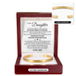 Cuff Bracelet Engraved - To My Daughter "You Are Brave, Capable, and Stronger Than You May Realize"