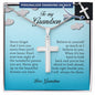 To My Grandson, Personalized Cross Necklace