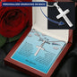 To My Grandson, Personalized Cross Necklace