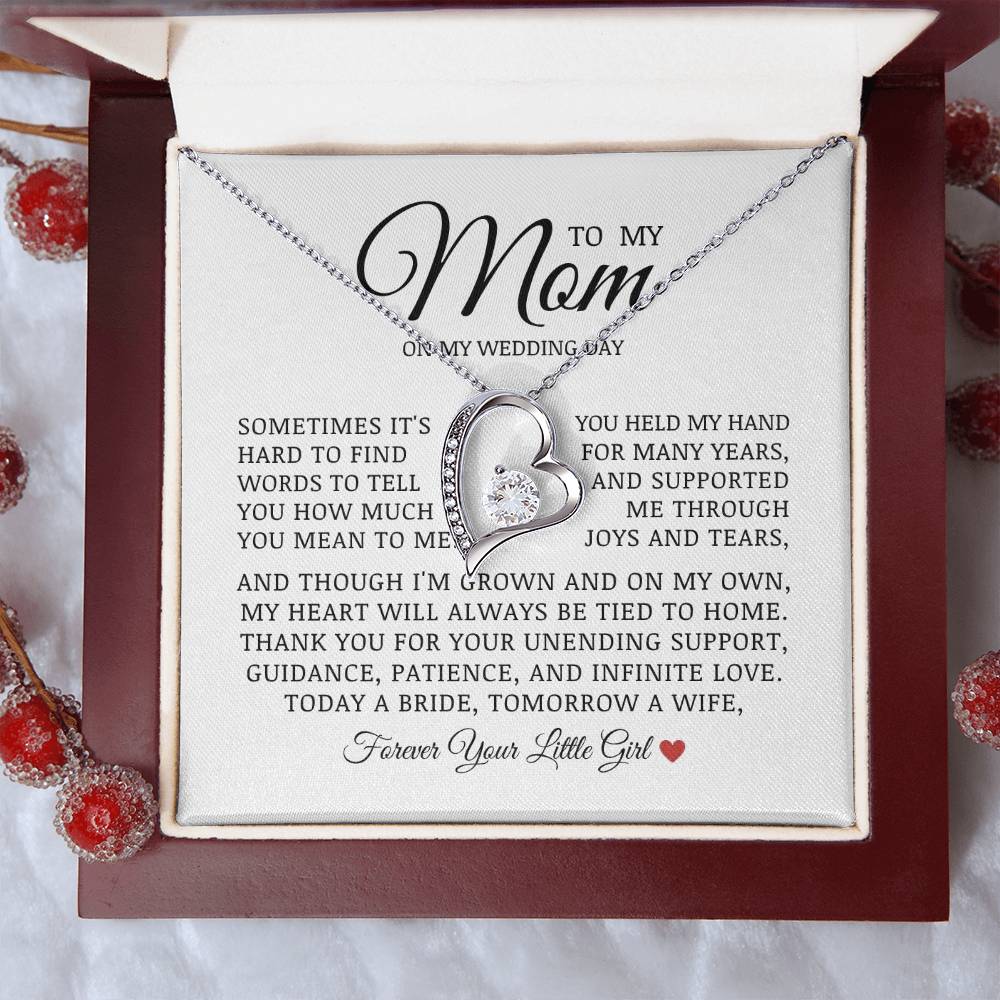 To My Mom On My Wedding Day, Forever Love Necklace