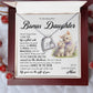 To My Beautiful Bonus Daughter, Forever Heart Necklace