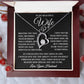 To My Beautiful Wife "Written In The Stars" Heart Necklace