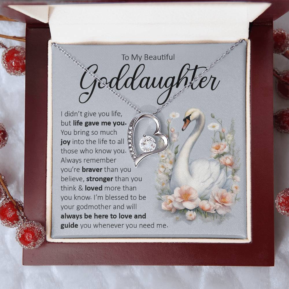 Forever Heart Necklace, Goddaughter Gift