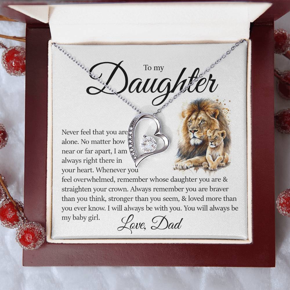 Forever Heart Necklace, Daughter Gift