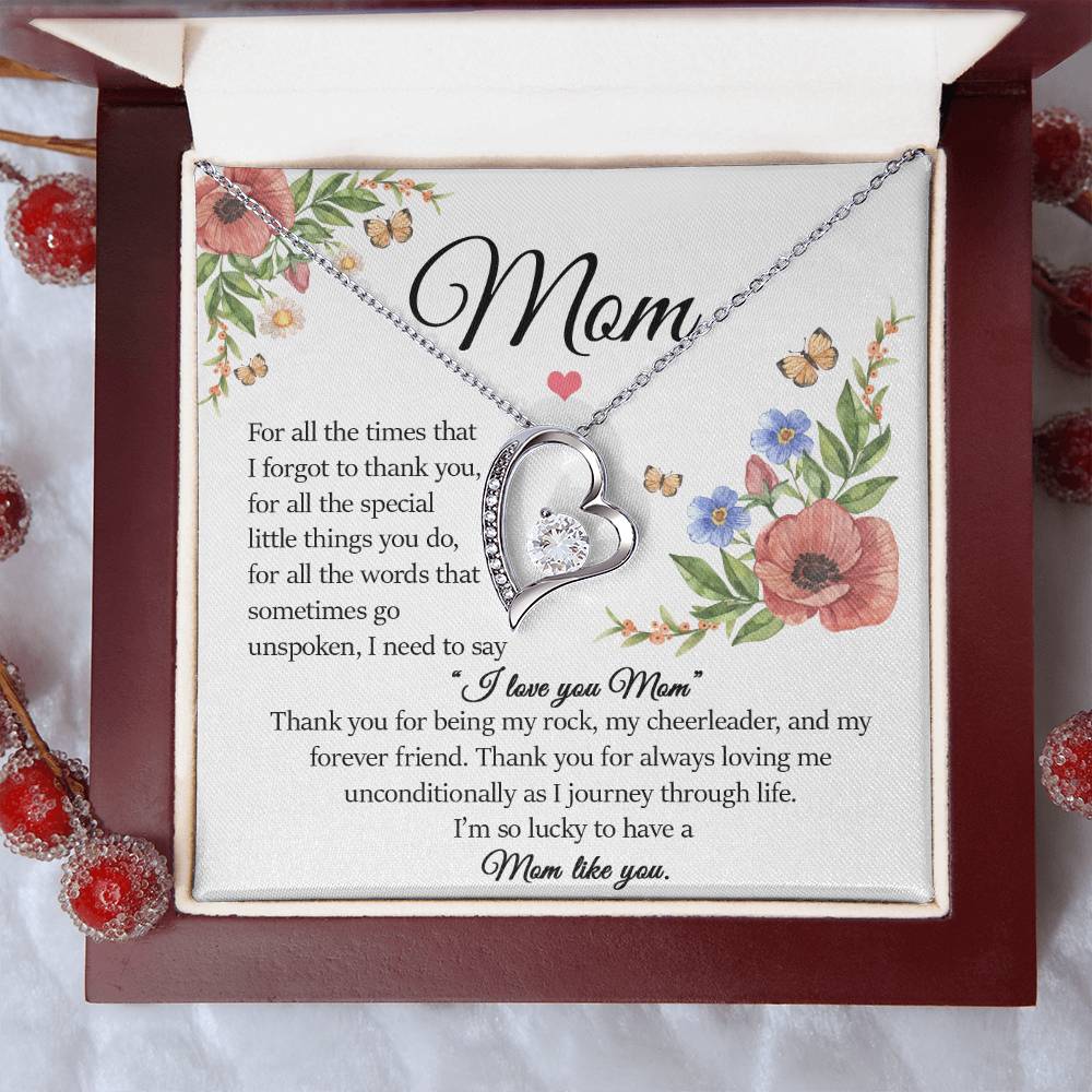 Mom Gift, Forever Love Necklace