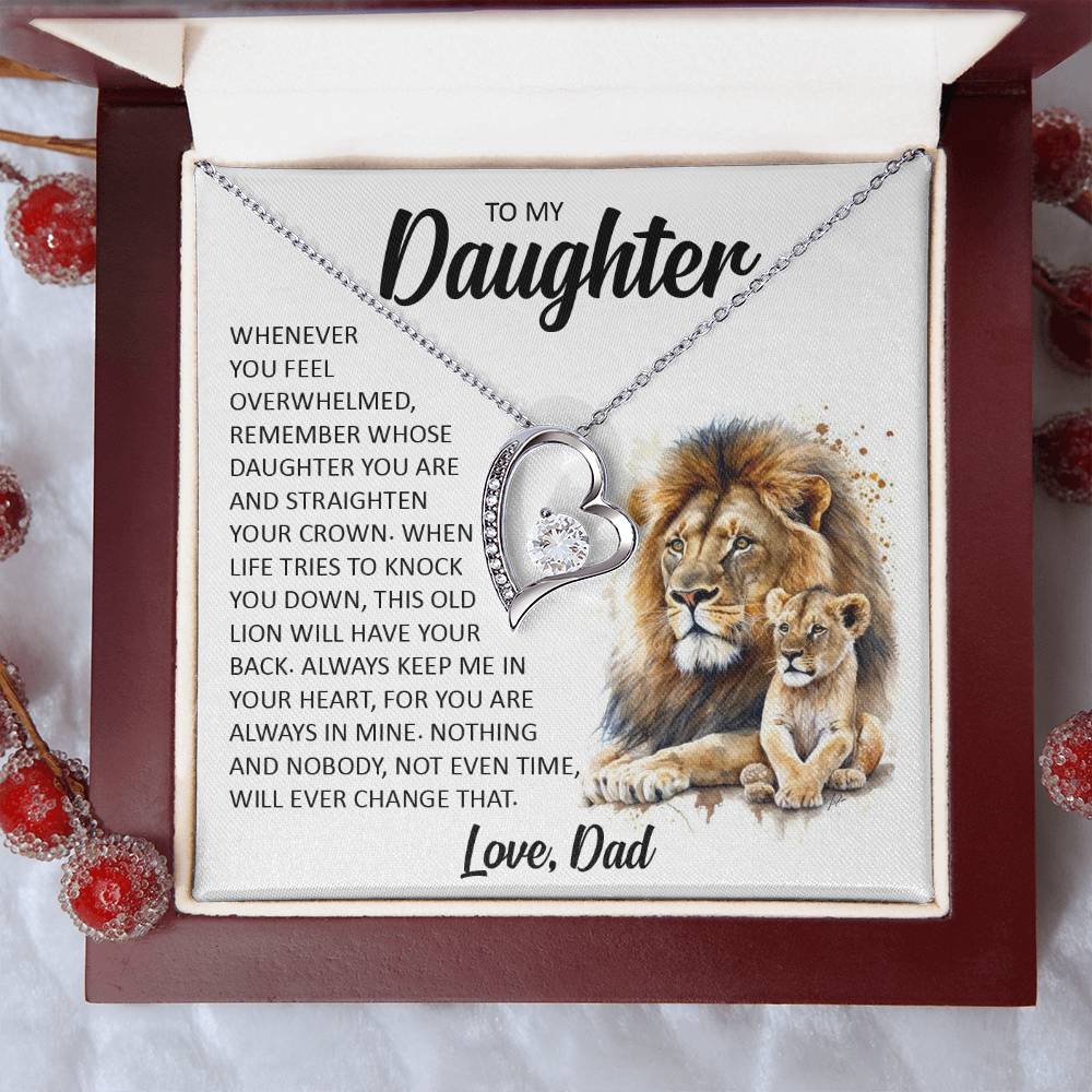 Forever Heart Necklace, Daughter Gift