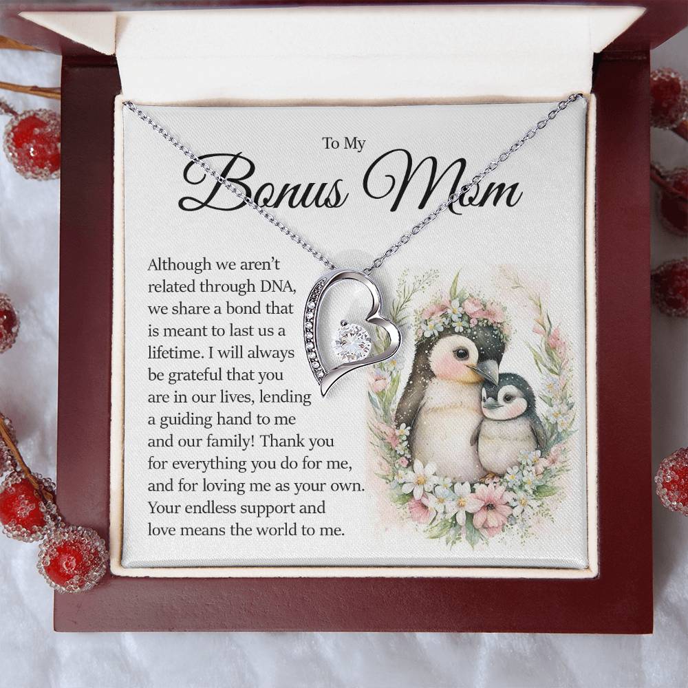 To My Bonus Mom, Forever Love Necklace