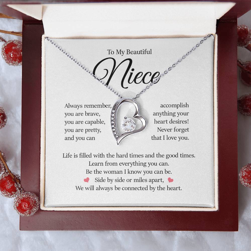 Forever Heart Necklace, Niece Gift