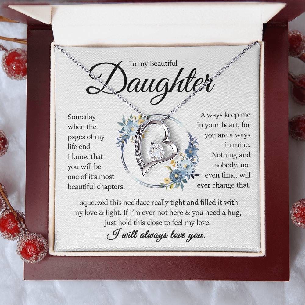 Forever Heart Necklace, Daughter Gift