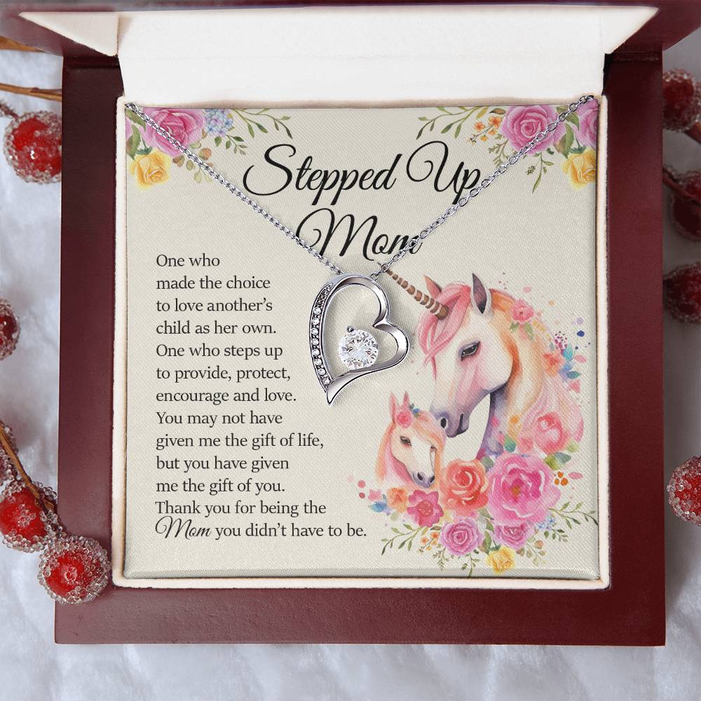Stepped Up Mom, Forever Heart Necklace