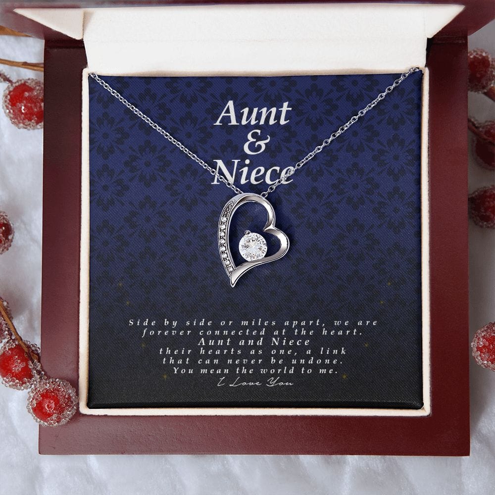 Aunt and Niece Gift, Forever Heart Necklace