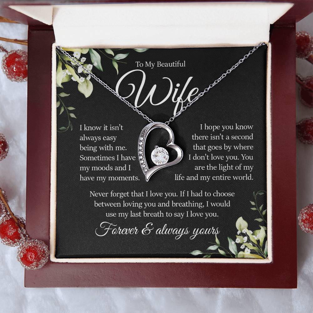 To My Beautiful Wife, Forever Love Necklace
