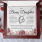 To My Bonus Daughter, Forever Heart Necklace