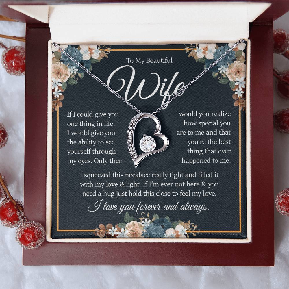 To My Beautiful Wife, Forever Love Necklace