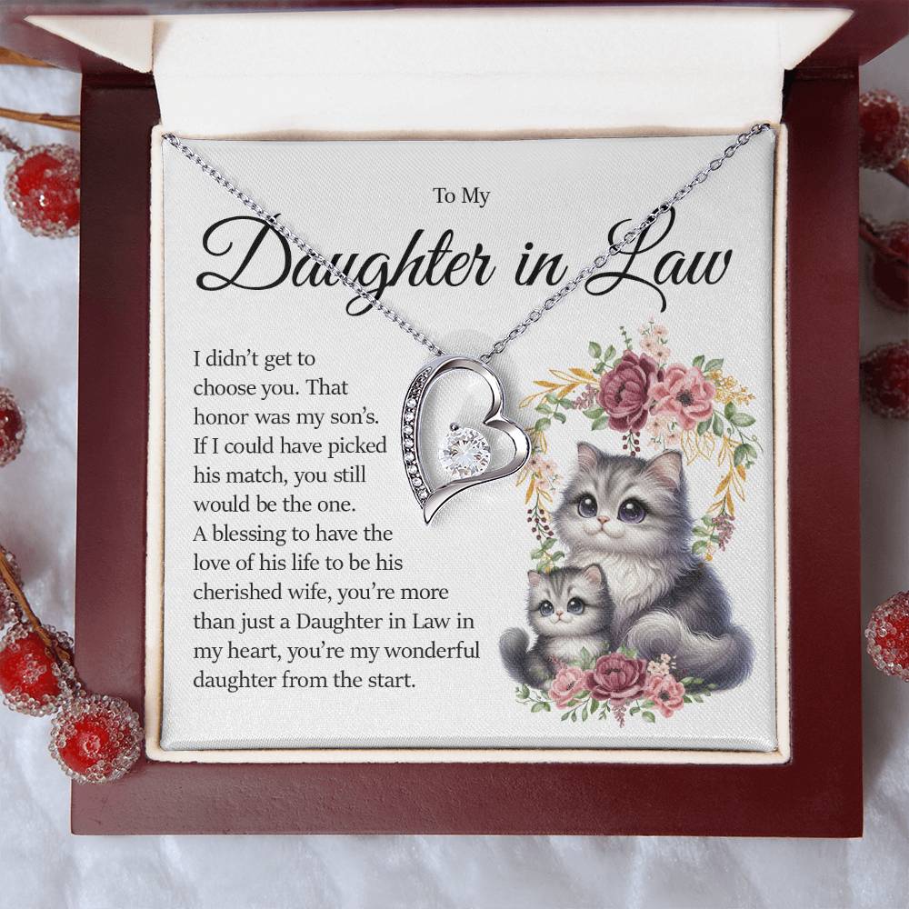 Daughter In Law, Forever Heart Necklace