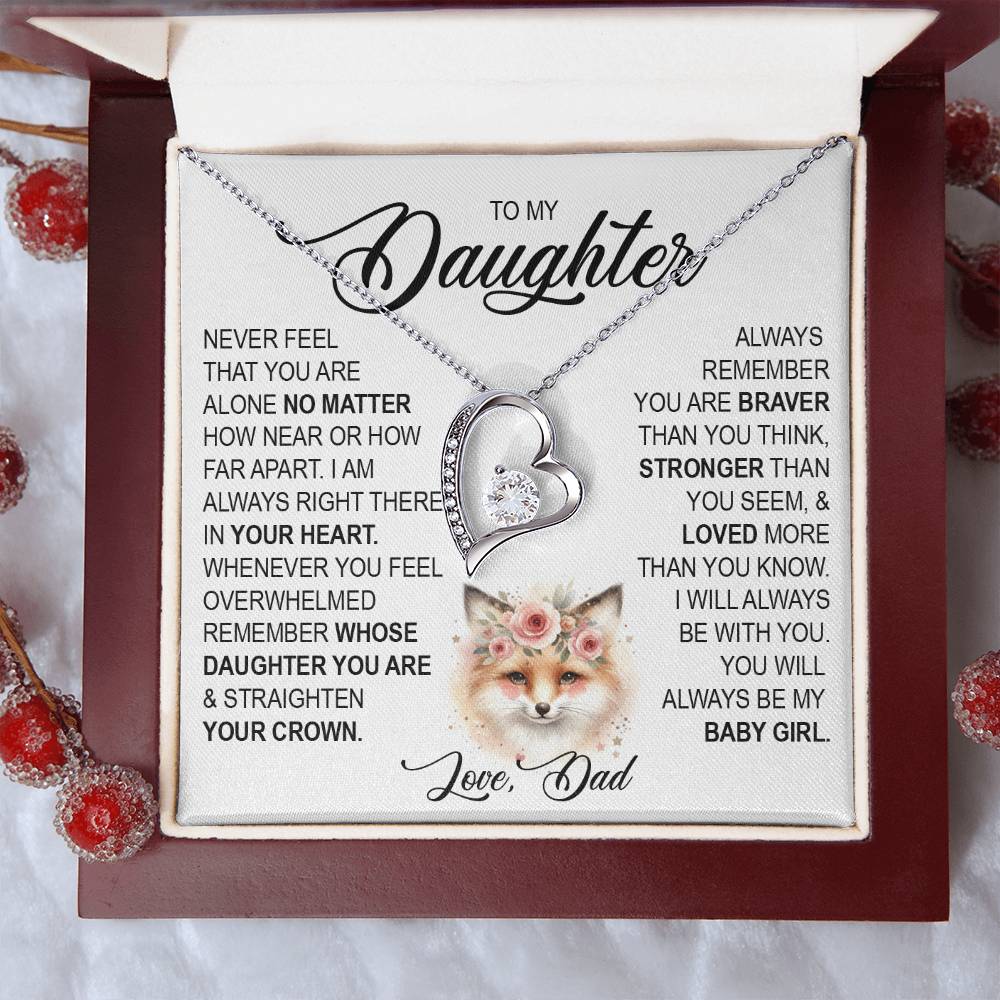Forever Heart Necklace, Daughter Gift