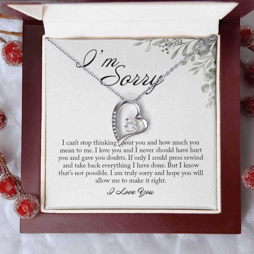 I'm Sorry Gift, Forever Heart Necklace