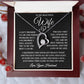 To My Beautiful Wife "I Will Always Try to Be The Best I Can Be" Forever Love Necklace