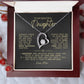 To My Beautiful Daughter "Always Keep Me In Your Heart" Heart Necklace
