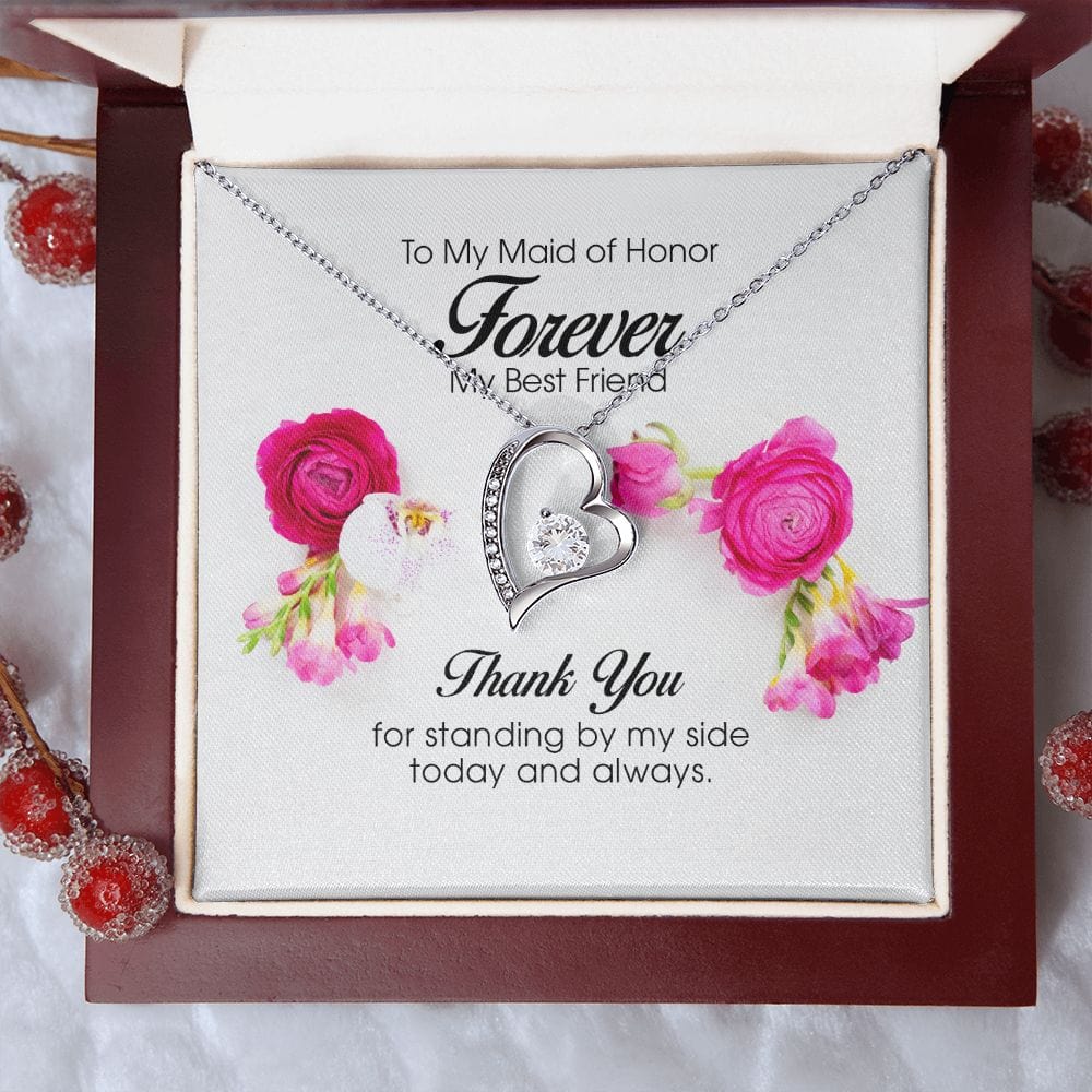 To My Maid of Honor, Forever Heart Necklace