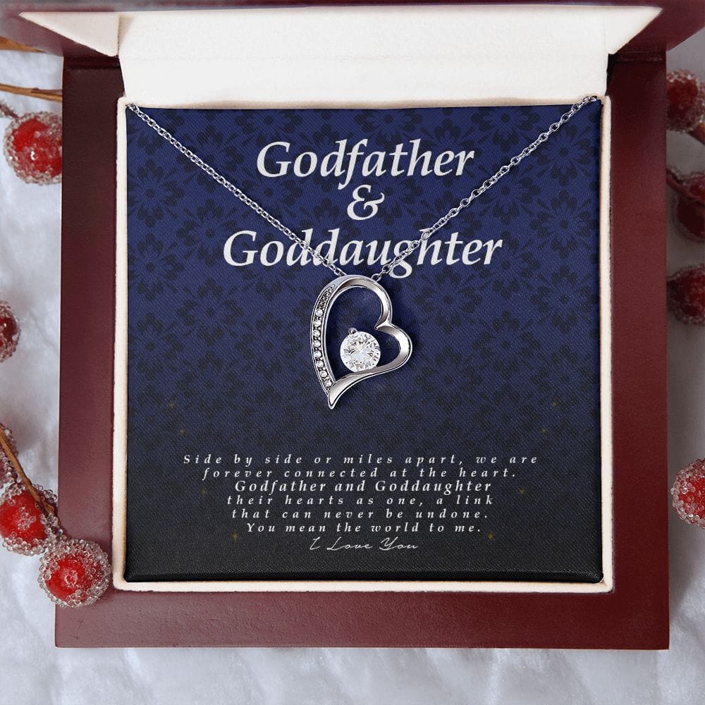 Goddaughter Gift from Godfather, Forever Heart Necklace