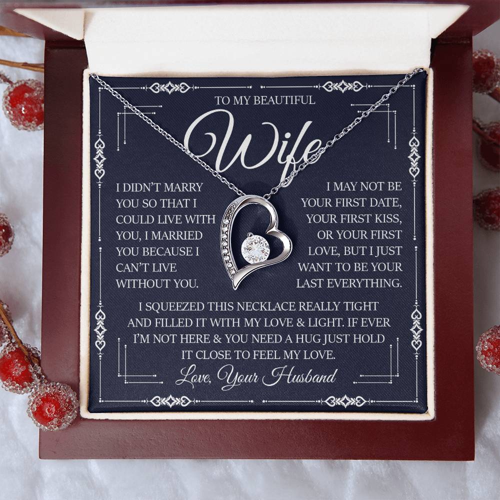 To My Beautiful Wife, Forever Love Necklace