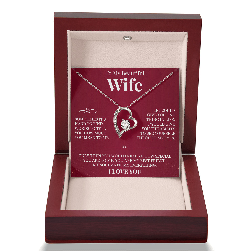 Forever Love Necklace - To My Beautiful Wife "You Are My Best Friend"