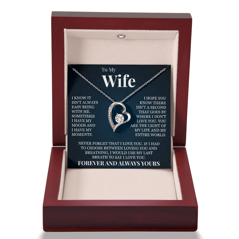 Forever Love Necklace - To My Wife "Forever and Always Yours"