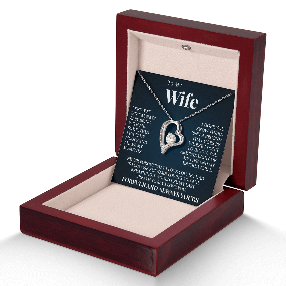 Forever Love Necklace - To My Wife "Forever and Always Yours"