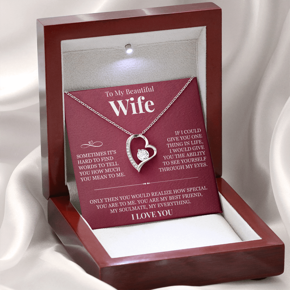 Forever Love Necklace - To My Beautiful Wife "You Are My Best Friend"