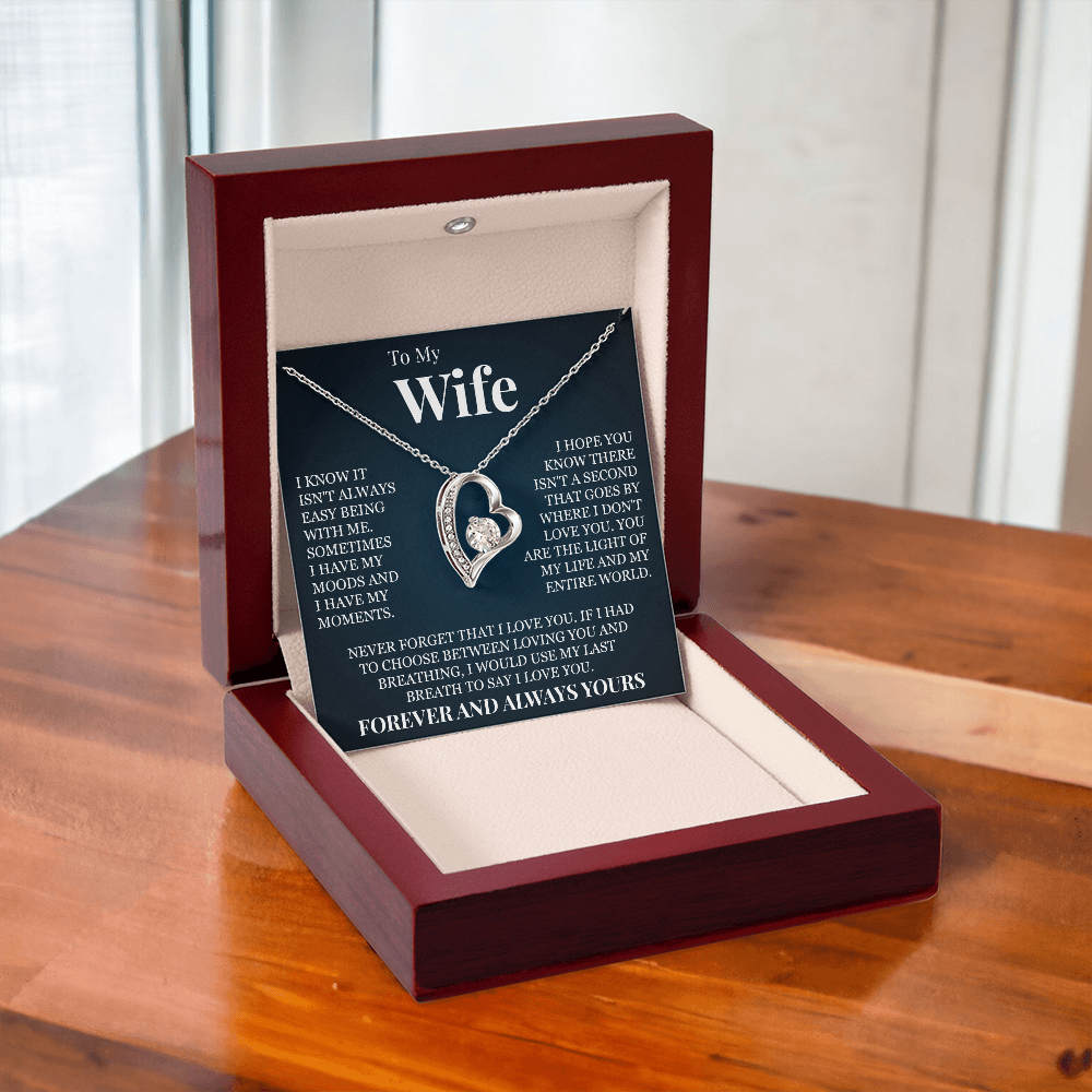 Forever Love Necklace - To My Wife "Forever and Always Yours"