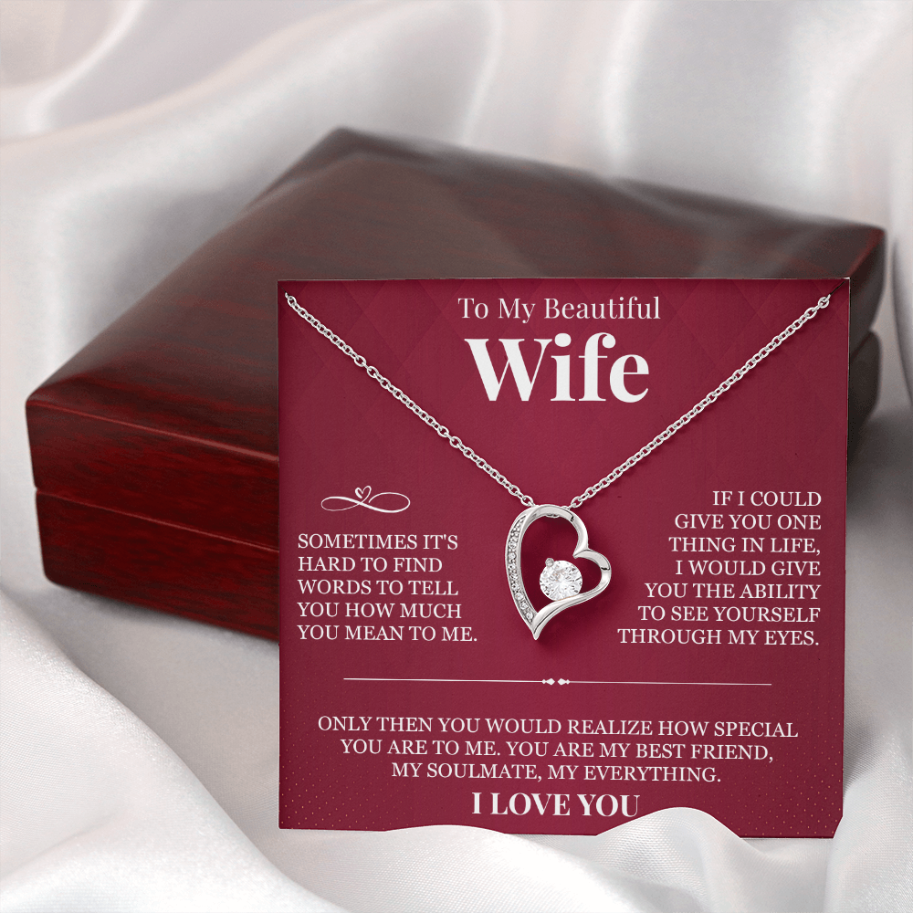 Forever Love Necklace - To My Beautiful Wife "You Are My Best Friend"
