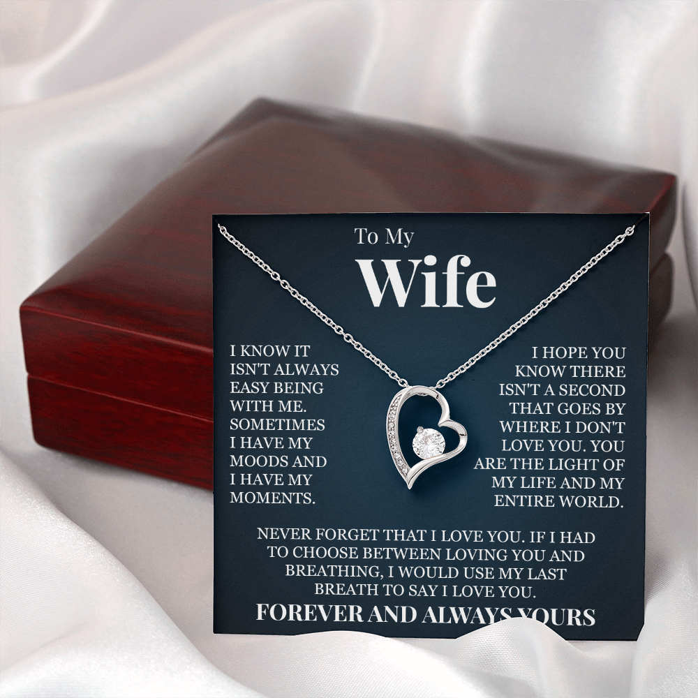Forever Love Necklace - To My Wife "Forever and Always Yours"