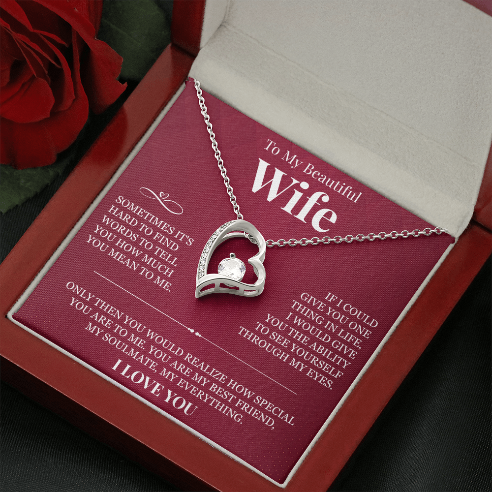 Forever Love Necklace - To My Beautiful Wife "You Are My Best Friend"