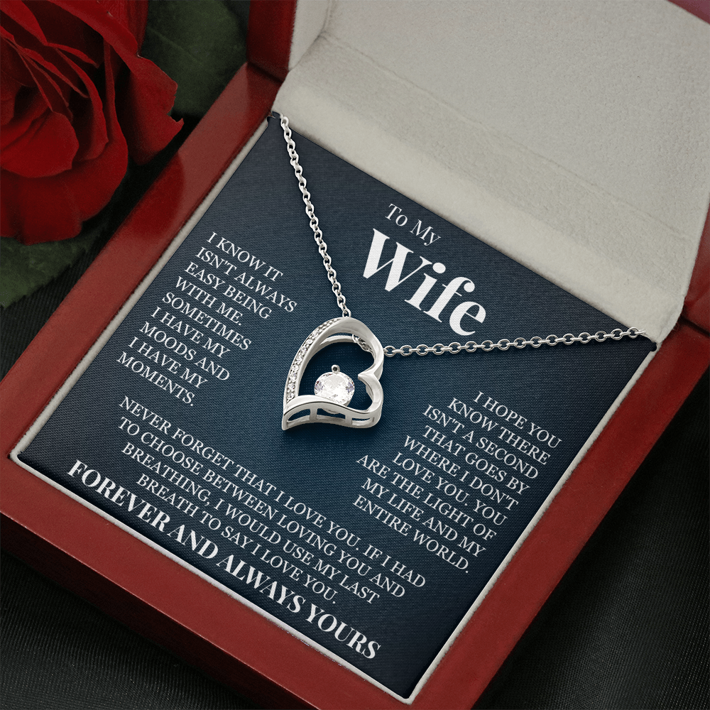 Forever Love Necklace - To My Wife "Forever and Always Yours"