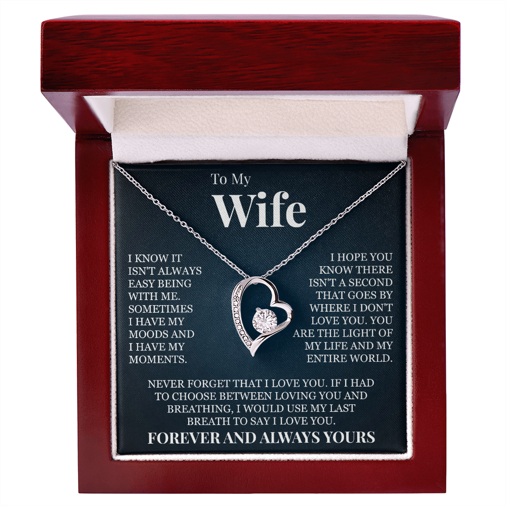Forever Love Necklace - To My Wife "Forever and Always Yours"