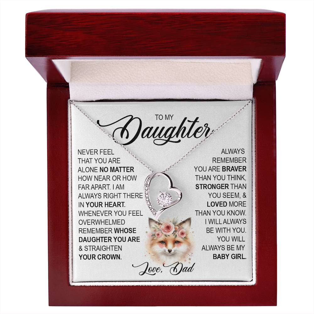 Forever Heart Necklace, Daughter Gift