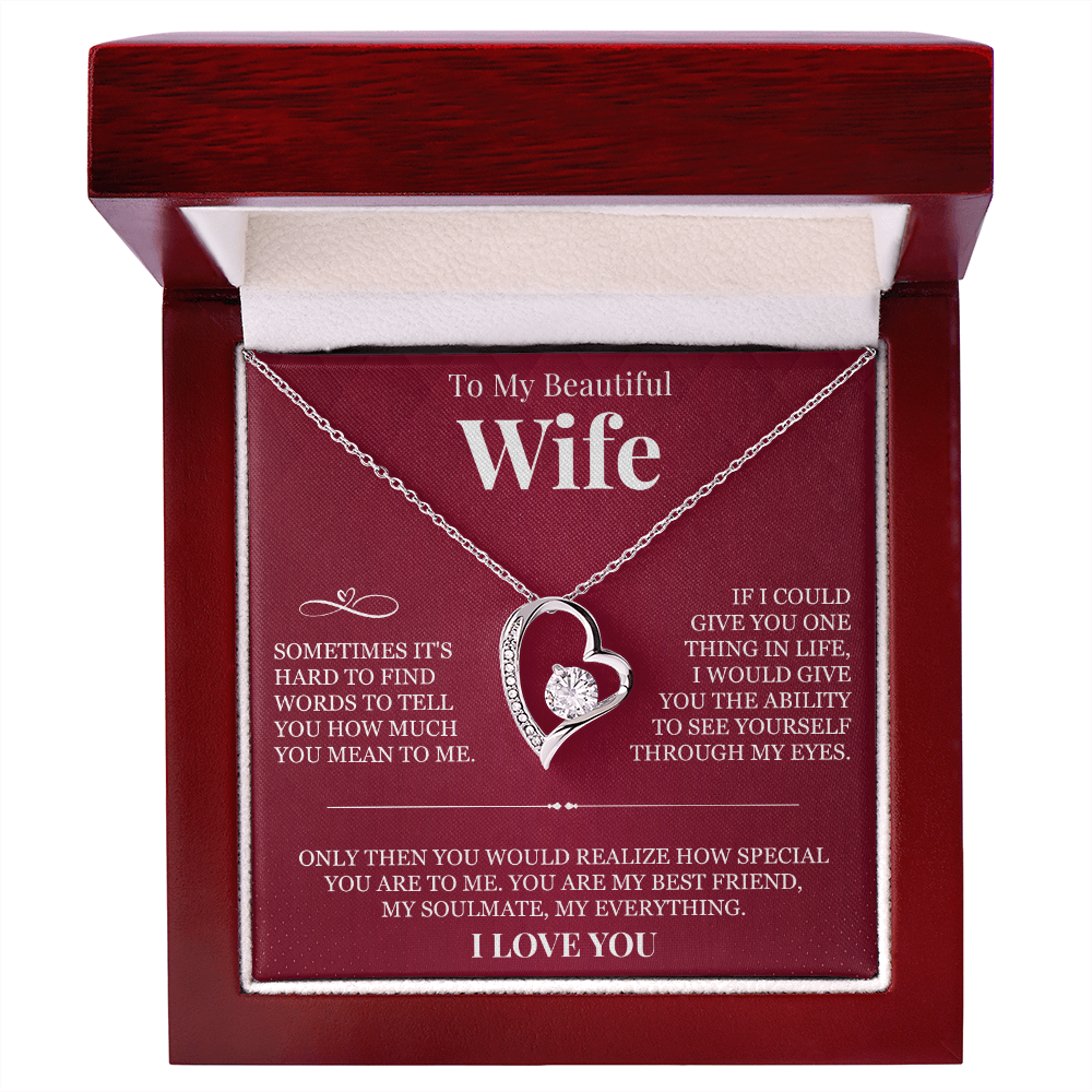 Forever Love Necklace - To My Beautiful Wife "You Are My Best Friend"