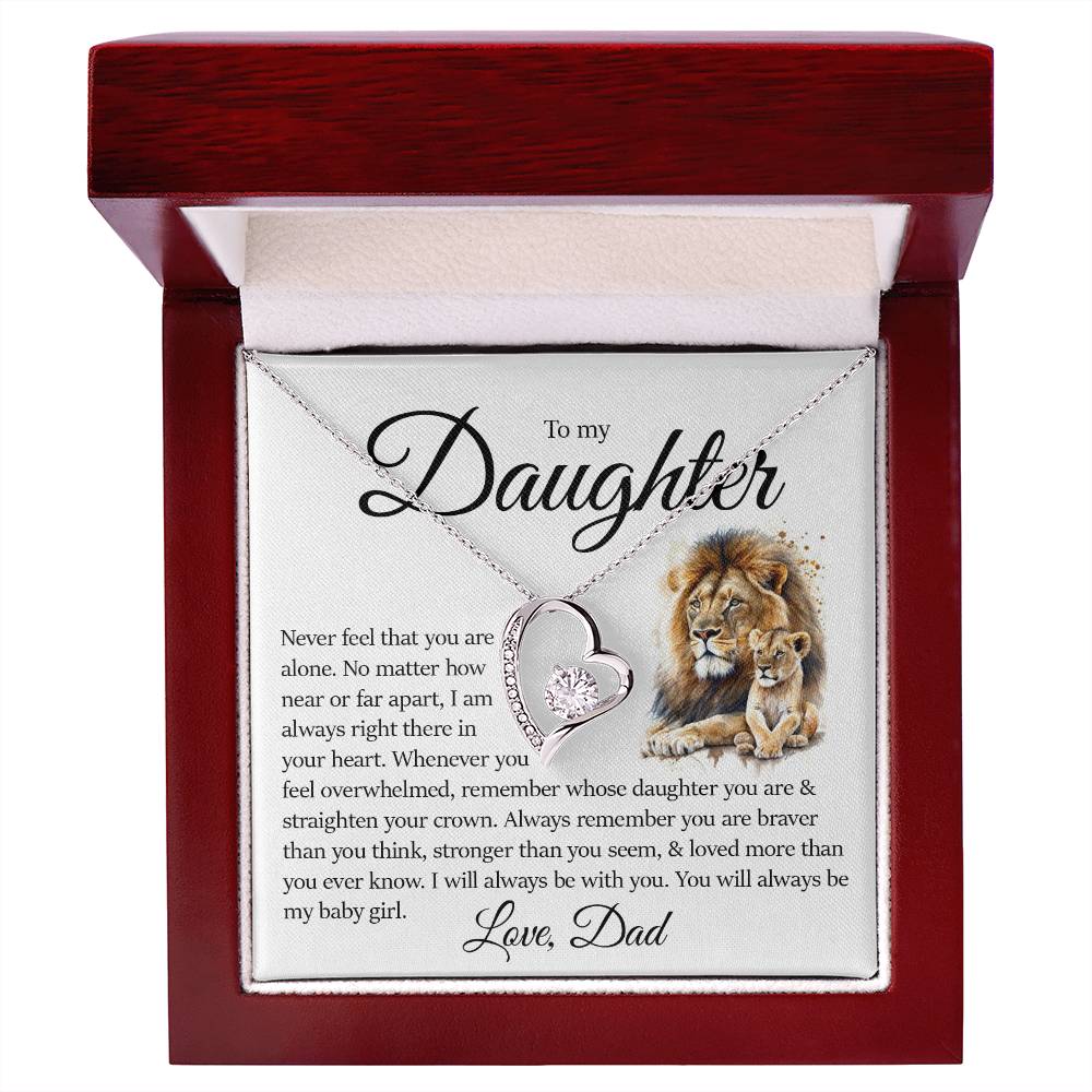 Forever Heart Necklace, Daughter Gift