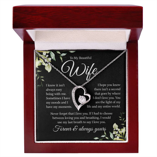 To My Beautiful Wife, Forever Love Necklace